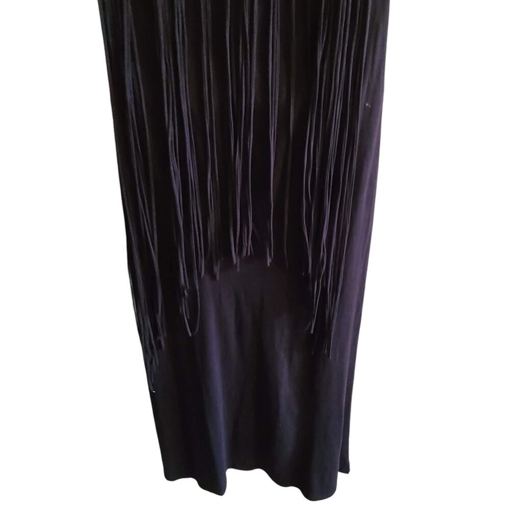 DENIM & SUPPLY RALPH LAUREN Macrame Fringe Maxi Boho Dress Black Women's Small - Picture 12 of 16